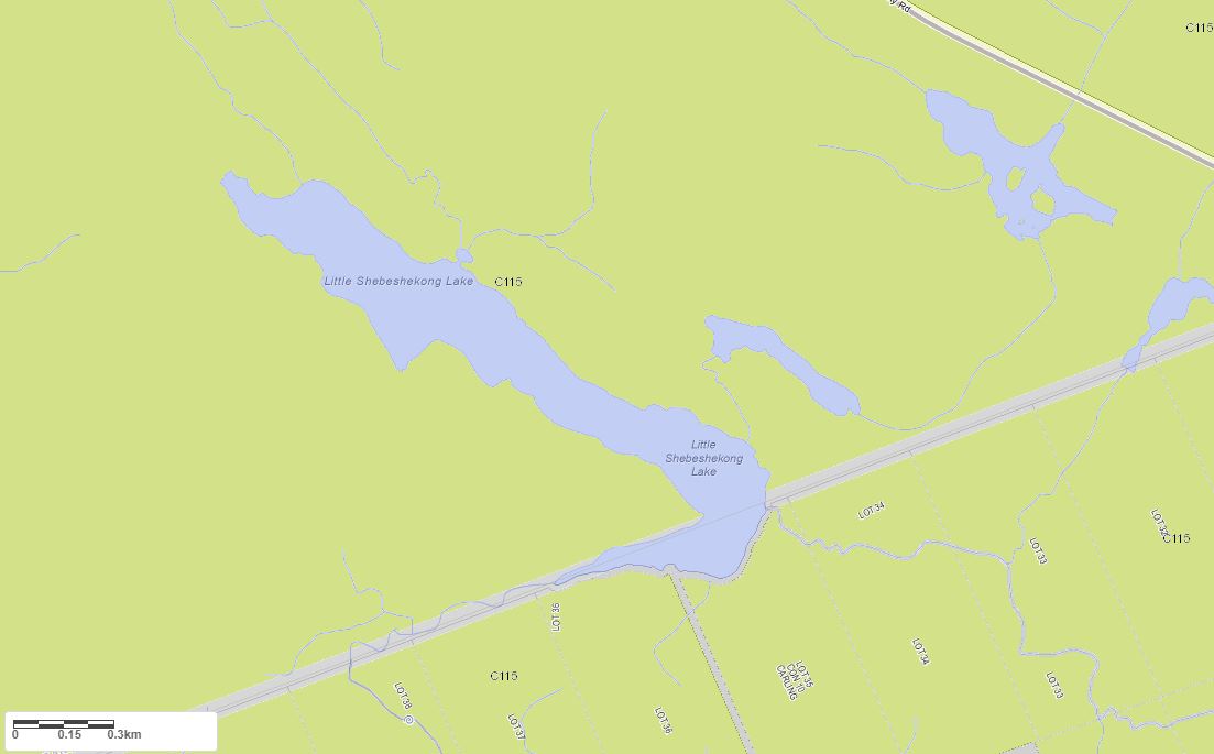 Crown Land Map of Little Shebeshekong Lake in Municipality of Archipelago and the District of Parry Sound